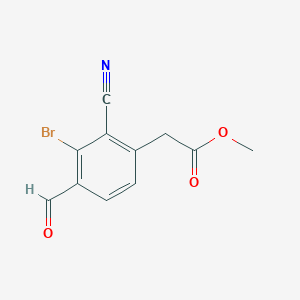 Methyl 3-bromo-2-cyano-4-formylphenylacetate