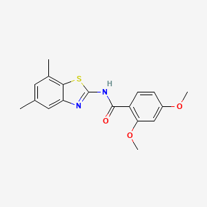molecular formula C18H18N2O3S B14143462 N-(5,7-dimethylbenzo[d]thiazol-2-yl)-2,4-dimethoxybenzamide CAS No. 912762-43-7
