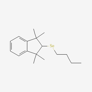 molecular formula C17H26Se B14143498 2-(Butylselanyl)-1,1,3,3-tetramethyl-2,3-dihydro-1H-indene CAS No. 89051-25-2