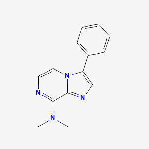 molecular formula C14H14N4 B14143533 Imidazo[1,2-a]pyrazin-8-amine, N,N-dimethyl-3-phenyl- CAS No. 787590-54-9
