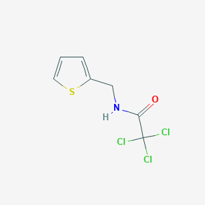 molecular formula C7H6Cl3NOS B14143559 2,2,2-trichloro-N-(thiophen-2-ylmethyl)acetamide CAS No. 546064-45-3