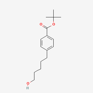 molecular formula C16H24O3 B14143574 Tert-butyl 4-(5-hydroxypentyl)benzoate CAS No. 146943-44-4