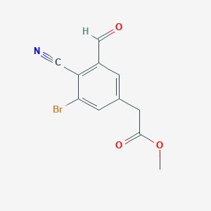 Methyl 3-bromo-4-cyano-5-formylphenylacetate