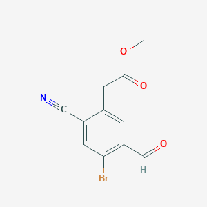 Methyl 4-bromo-2-cyano-5-formylphenylacetate