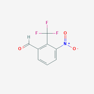 molecular formula C8H4F3NO3 B14143626 3-Nitro-2-(trifluoromethyl)benzaldehyde CAS No. 112641-22-2