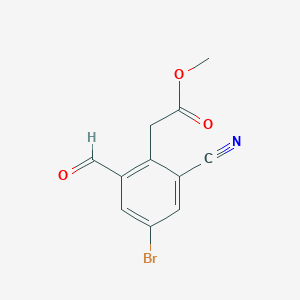molecular formula C11H8BrNO3 B1414363 Methyl 4-bromo-2-cyano-6-formylphenylacetate CAS No. 1805524-22-4
