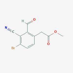 Methyl 4-bromo-3-cyano-2-formylphenylacetate