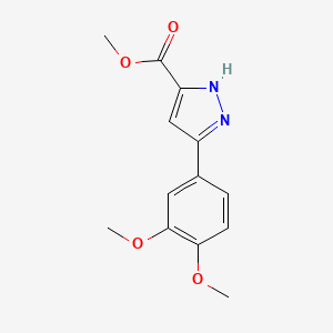 molecular formula C13H14N2O4 B14143642 methyl 5-(3,4-dimethoxyphenyl)-1H-pyrazole-3-carboxylate CAS No. 517870-24-5