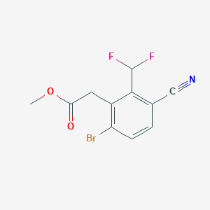 Methyl 6-bromo-3-cyano-2-(difluoromethyl)phenylacetate
