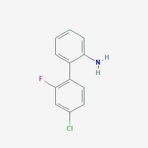 molecular formula C12H9ClFN B14143686 4'-Chloro-2'-fluoro-2-aminobiphenyl CAS No. 627086-26-4