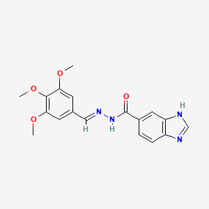 molecular formula C18H18N4O4 B14143711 N'-[(E)-(3,4,5-trimethoxyphenyl)methylidene]-1H-benzimidazole-5-carbohydrazide 
