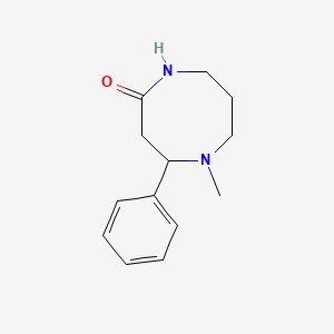 molecular formula C13H18N2O B14143791 5-Methyl-4-phenyl-1,5-diazocan-2-one CAS No. 88931-12-8