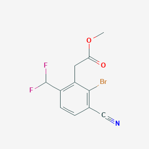 Methyl 2-bromo-3-cyano-6-(difluoromethyl)phenylacetate