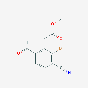 Methyl 2-bromo-3-cyano-6-formylphenylacetate