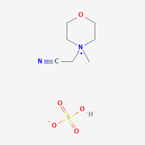 molecular formula C7H14N2O5S B14143820 hydrogen sulfate;2-(4-methylmorpholin-4-ium-4-yl)acetonitrile CAS No. 208538-34-5