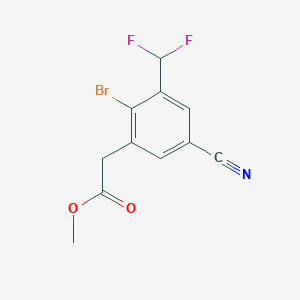 Methyl 2-bromo-5-cyano-3-(difluoromethyl)phenylacetate