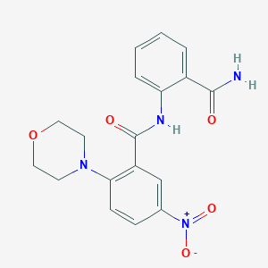molecular formula C18H18N4O5 B14143850 N-(2-carbamoylphenyl)-2-(morpholin-4-yl)-5-nitrobenzamide CAS No. 878978-77-9