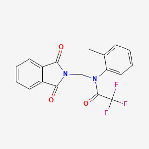 molecular formula C18H13F3N2O3 B14143892 N-[(1,3-Dihydro-1,3-dioxo-2H-isoindol-2-yl)methyl]-2,2,2-trifluoro-N-(2-methylphenyl)acetamide CAS No. 400745-05-3