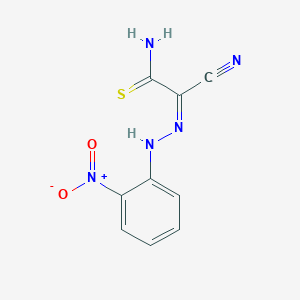 molecular formula C9H7N5O2S B14143904 2-Cyano-2-[(2-nitro-phenyl)-hydrazono]-thioacetamide 