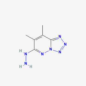 molecular formula C6H9N7 B14143945 6-Hydrazinyl-7,8-dimethyltetrazolo[1,5-b]pyridazine CAS No. 89059-61-0