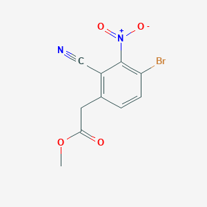 molecular formula C10H7BrN2O4 B1414395 Methyl 4-bromo-2-cyano-3-nitrophenylacetate CAS No. 1807045-58-4