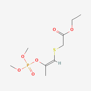 molecular formula C9H17O6PS B14143950 Ethyl ((2-((dimethoxyphosphinyl)oxy)-1-propenyl)thio)acetate CAS No. 4195-96-4