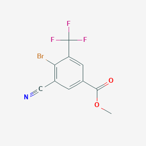 molecular formula C10H5BrF3NO2 B1414398 Methyl 4-bromo-3-cyano-5-(trifluoromethyl)benzoate CAS No. 1805187-05-6