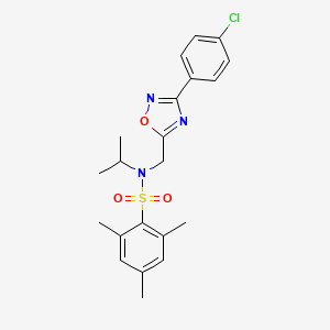 molecular formula C21H24ClN3O3S B14144002 N-{[3-(4-chlorophenyl)-1,2,4-oxadiazol-5-yl]methyl}-2,4,6-trimethyl-N-(propan-2-yl)benzenesulfonamide CAS No. 920441-09-4