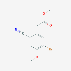 molecular formula C11H10BrNO3 B1414403 Methyl 5-bromo-2-cyano-4-methoxyphenylacetate CAS No. 1805487-13-1