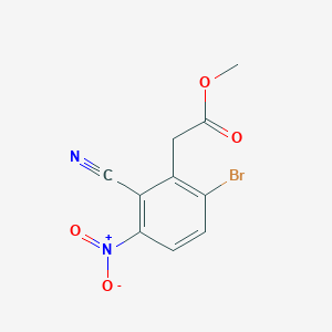 molecular formula C10H7BrN2O4 B1414405 Methyl 6-bromo-2-cyano-3-nitrophenylacetate CAS No. 1807021-33-5