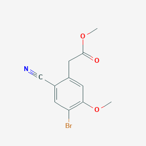 molecular formula C11H10BrNO3 B1414410 Methyl 4-bromo-2-cyano-5-methoxyphenylacetate CAS No. 1805487-08-4