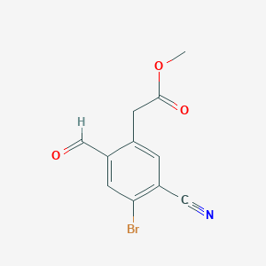 Methyl 4-bromo-5-cyano-2-formylphenylacetate