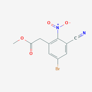 molecular formula C10H7BrN2O4 B1414413 Methyl 5-bromo-3-cyano-2-nitrophenylacetate CAS No. 1806853-81-5