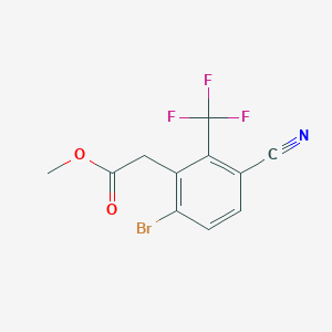 Methyl 6-bromo-3-cyano-2-(trifluoromethyl)phenylacetate