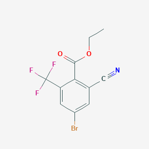 Ethyl 4-bromo-2-cyano-6-(trifluoromethyl)benzoate