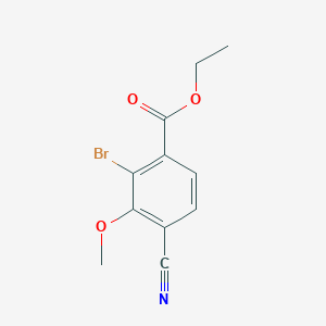 molecular formula C11H10BrNO3 B1414443 Ethyl 2-bromo-4-cyano-3-methoxybenzoate CAS No. 1805187-19-2