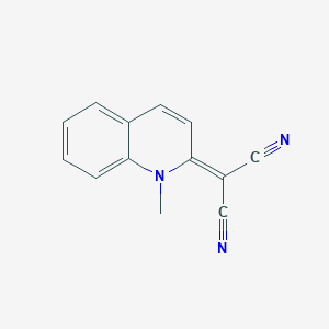 molecular formula C13H9N3 B14144459 (1-Methylquinolin-2(1H)-ylidene)propanedinitrile CAS No. 4609-45-4