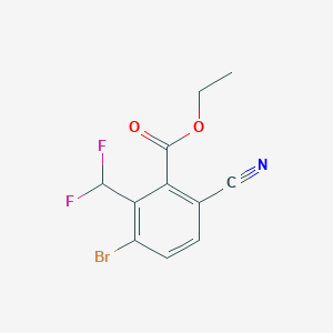 Ethyl 3-bromo-6-cyano-2-(difluoromethyl)benzoate