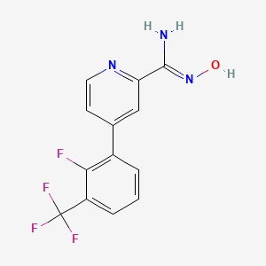 molecular formula C13H9F4N3O B1414452 4-(2-Fluoro-3-trifluoromethylphenyl)-N-hydroxypyridine-2-carboxamidine CAS No. 1219454-34-8