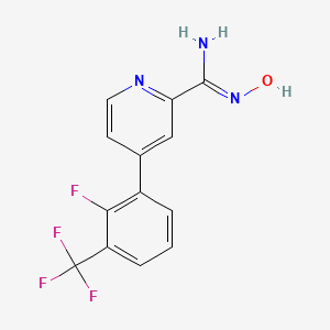 4-(2-Fluoro-3-trifluoromethylphenyl)-N-hydroxypyridine-2-carboxamidine