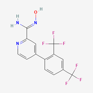 4-(2,4-Bis-trifluoromethylphenyl)-N-hydroxy-pyridine-2-carboxamidine