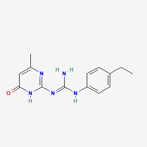 N-(4-ethylphenyl)-N'-(6-methyl-4-oxo-1,4-dihydropyrimidin-2-yl)guanidine