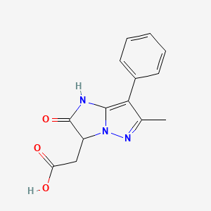 (6-Methyl-2-oxo-7-phenyl-2,3-dihydro-1H-imidazo-[1,2-b]pyrazol-3-yl)acetic acid
