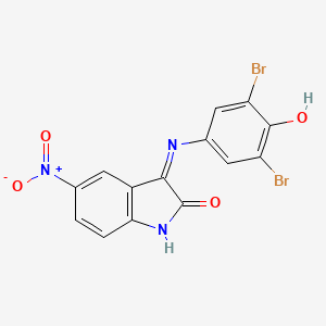 3-(3,5-Dibromo-4-hydroxy-phenylimino)-5-nitro-1,3-dihydro-indol-2-one