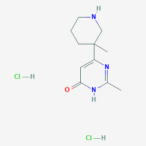 2-Methyl-6-(3-methylpiperidin-3-yl)pyrimidin-4-ol dihydrochloride