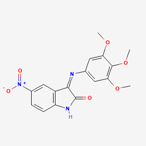 5-Nitro-3-(3,4,5-trimethoxy-phenylimino)-1,3-dihydro-indol-2-one