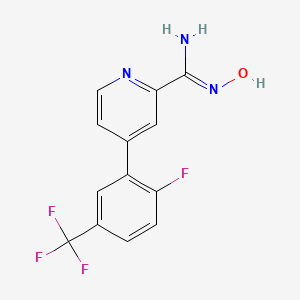 4-(2-Fluoro-5-trifluoromethylphenyl)-N-hydroxy-pyridine-2-carboxamidine