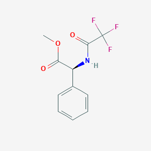 molecular formula C11H10F3NO3 B141449 Methyl (2S)-phenyl(2,2,2-trifluoroacetamido)acetate CAS No. 145513-97-9