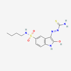 (3Z)-3-[(Aminocarbonothioyl)hydrazono]-N-butyl-2-oxoindoline-5-sulfonamide