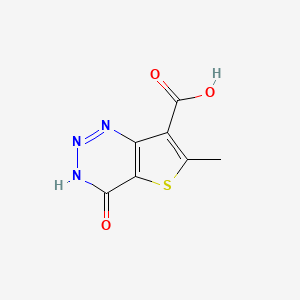 molecular formula C7H5N3O3S B1414501 6-Methyl-4-oxo-3,4-dihydrothieno[3,2-d][1,2,3]triazine-7-carboxylic acid CAS No. 1170546-94-7
